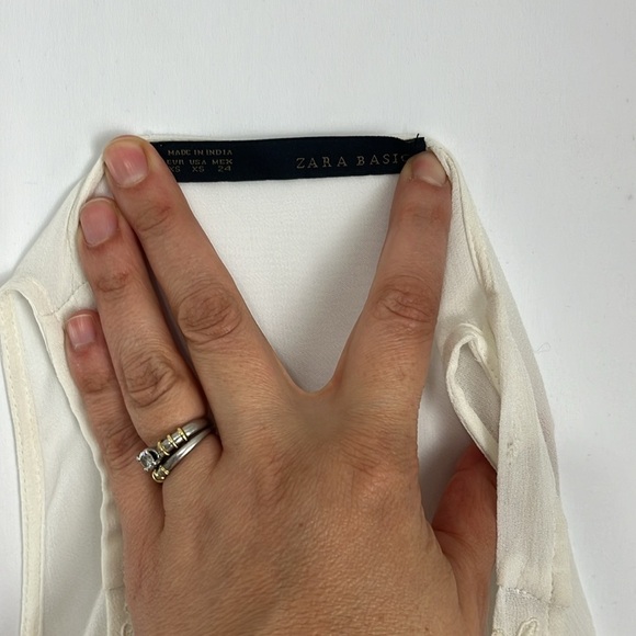 Zara Sheer Cream Cottagecore Beachy Slip Dress - Picture 7 of 7